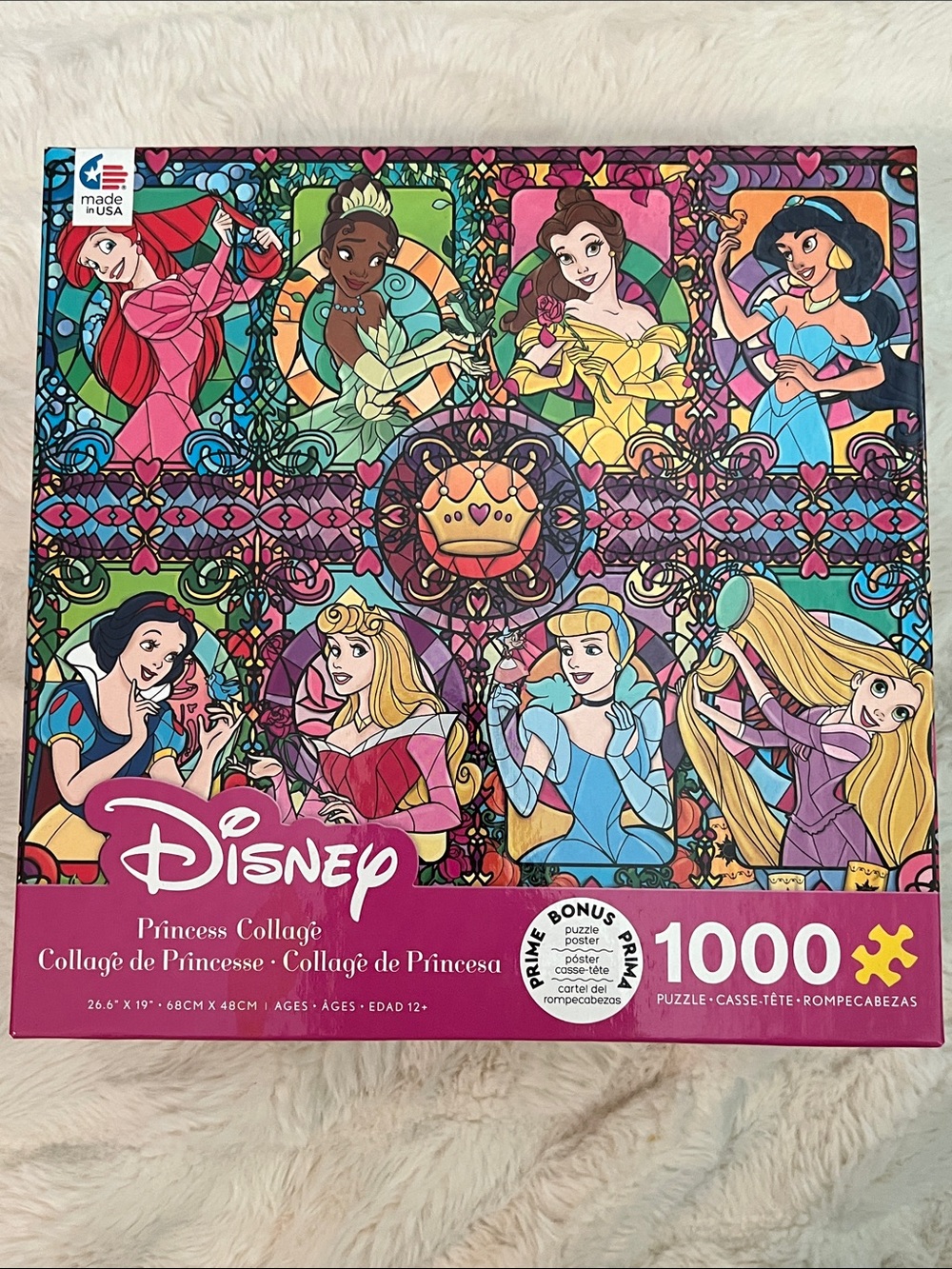 Disney Princess Collage Puzzle - Pink, Blue, Yellow, Green, Purple